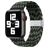 Mobigear Braided Nylon Apple Watch Bandje Klemsluiting - 49/46/45/44 mm - Zwart / Groen