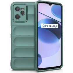 Mobigear Bumpy Realme C35 Hoesje Flexibel TPU Backcover - Groen