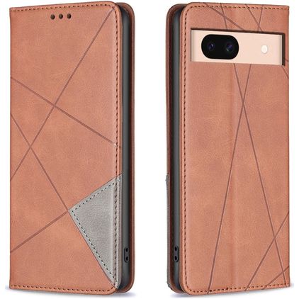 Mobigear Rhombus Slim Google Pixel 8a Hoesje Bookcase - Bruin
