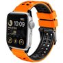 Mobigear Aero Armor Siliconen Apple Watch Bandje Gespsluiting - 49/46/45/44 mm - Oranje / Zwart