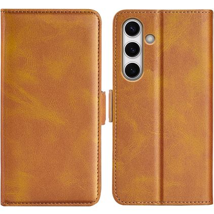 Mobigear Slim Magnet Samsung Galaxy S24 FE Hoesje Bookcase Portemonnee - Cognac