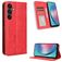Mobigear Sensation Samsung Galaxy M55 Hoesje Bookcase Portemonnee - Rood