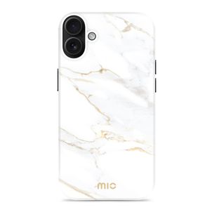 MIO iPhone 16 Plus MagSafe Hoesje Hardcase Backcover - White Marble
