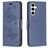 Mobigear Butterfly Samsung Galaxy S23 FE Hoesje Bookcase Portemonnee - Blauw