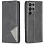 Mobigear Rhombus Slim Samsung Galaxy S23 Ultra Hoesje Bookcase - Zwart
