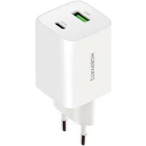 Mobiparts GaN Dual USB / USB-C Oplader Power Delivery 45W - Wit