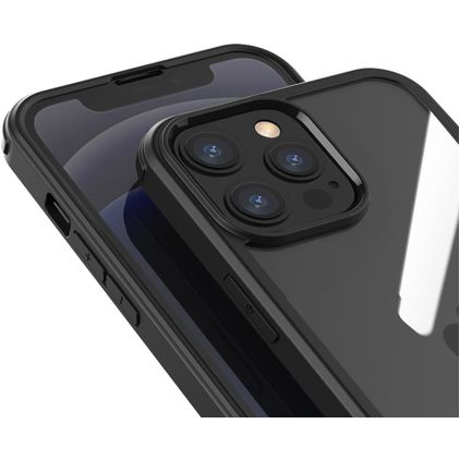 Valenta Full Cover iPhone 13 Pro Hoesje Gehard Glas Backcover Shockproof - Zwart