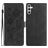Mobigear Flowers Samsung Galaxy A17 Hoesje Bookcase Portemonnee - Zwart