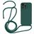 Mobigear Lanyard iPhone 14 Pro Siliconen Hoesje met koord - Donkergroen