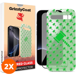 GrizzlyCoat Easy Align iPhone 18 Pro Max Glazen Screenprotector - Case Friendly + Installatie Frame (2-Pack)
