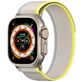 Dux Ducis YJ Nylon Apple Watch Bandje Klittenbandsluiting - 49/46/45/44 mm - Grijs / Geel