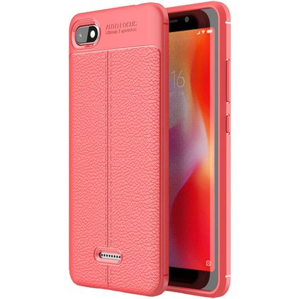 Mobigear Luxury Xiaomi Redmi 6A Hoesje Flexibel TPU Backcover - Rood