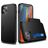 Mobigear Card iPhone 12 Hoesje Hardcase Backcover Shockproof met Pasjeshouder - Zwart