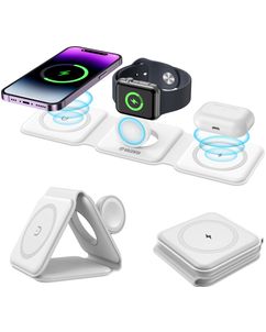 Valenta 3-in-1 Draadloze lader Qi Wireless 1.5 Meter - Wit
