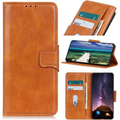 Mobigear Classy iPhone 14 Pro Max Hoesje Bookcase Portemonnee - Cognac