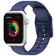 Mobigear Dashed Siliconen Apple Watch Bandje Gespsluiting - 42/41/40/38 mm - Donkerblauw