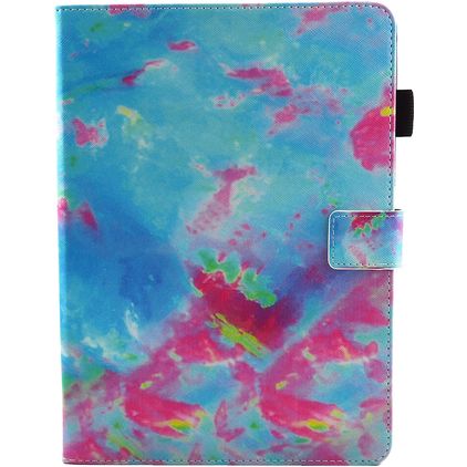 Mobigear Marble iPad 6 (2018) Hoes Bookcase - Blauw / Roze