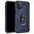 Mobigear Armor Ring iPhone 12 Hoesje Hardcase Backcover Shockproof met Ringhouder - Blauw