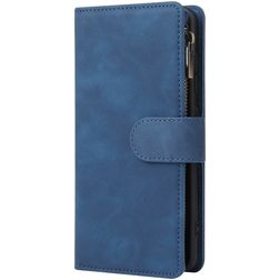 Mobigear Zipper Samsung Galaxy A51 Hoesje Bookcase Portemonnee - Blauw