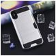 Mobigear Brushed Card iPhone XS Max Hoesje Hardcase Backcover Shockproof met Pasjeshouder - Zilver