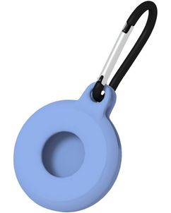 Mobigear Circle Key Apple AirTag Hoesje Flexibel TPU Sleutelhanger - Denim Blue