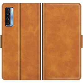 Mobigear Slim Magnet TCL 20 5G Hoesje Bookcase Portemonnee - Cognac