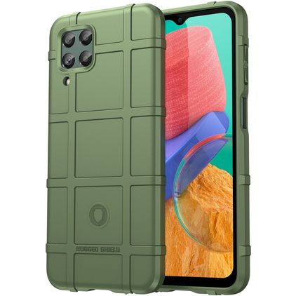 Mobigear Rugged Shield Samsung Galaxy M33 Hoesje Flexibel TPU Backcover Shockproof - Groen