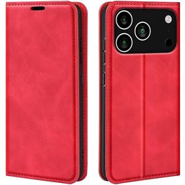 Mobigear Retro Slim iPhone 17 Pro Max Hoesje Bookcase Portemonnee - Rood