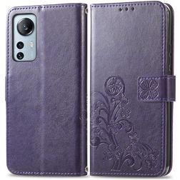 Mobigear Clover Xiaomi 12 Lite Hoesje Bookcase Portemonnee - Paars