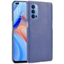 Mobigear Croco OPPO Reno 4 Hoesje Hardcase Backcover - Blauw
