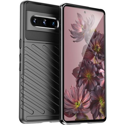 Mobigear Groove Google Pixel 7 Pro Hoesje Flexibel TPU Backcover - Zwart