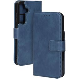 Mobiparts Classic Wallet Samsung Galaxy S25 MagSafe Hoesje Bookcase - Steel Blue