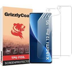 GrizzlyCoat Xiaomi 12 Pro Hydrogel TPU Screenprotector - Case Friendly + Installatie Frame (2-Pack)