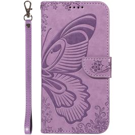 Mobigear Butterfly Samsung Galaxy S25 Plus Hoesje Bookcase Portemonnee - Paars