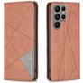 Mobigear Rhombus Slim Samsung Galaxy S24 Ultra Hoesje Bookcase - Bruin