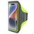 Mobiparts Comfort Fit Telefoonhouder Hardlopen iPhone 14 Sport Hoesje Neopreen Sportarmband - Neon Green