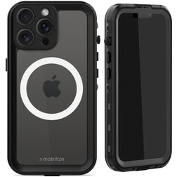 Mobilize Waterproof iPhone 15 Pro Max Waterdicht MagSafe Hoesje Hardcase Backcover - Zwart