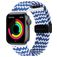 Mobigear Braided Mag Nylon Apple Watch Bandje Magneetsluiting - 49/46/45/44 mm - Zwart / Wit