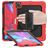 Mobigear SureGrip Xtreme iPad Air 13 Inch (2024) Hoes Hard Kunststof,Siliconen Backcover + Stylus Houder + Schouderband + Standaard - Rood