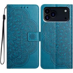 Mobigear Mandala iPhone 18 Pro Hoesje Bookcase Portemonnee - Blauw