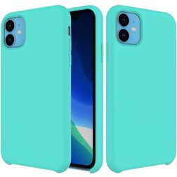 Mobigear Rubber Touch iPhone 11 Siliconen Hoesje Backcover - Turquoise