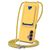 Mobigear Lanyard Card Samsung Galaxy A16 Siliconen Hoesje met koord en Pasjeshouder - Geel