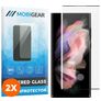 Mobigear Curved Samsung Galaxy S23 Ultra Glazen Screenprotector - Case Friendly - Zwart (2-Pack)
