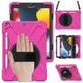 Mobigear SureGrip XGuard iPad 9 (2021) Hoes Hard Kunststof,Siliconen Backcover + Stylus Houder + Schouderband + Standaard - Roze