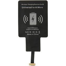 Mobigear Micro USB Receiver Draadloze lader Qi Wireless 5W 1A - Zwart