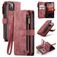 Caseme C30 iPhone 14 Hoesje Bookcase Portemonnee - Rood