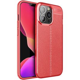Mobigear Luxury iPhone 13 Pro Max Hoesje Flexibel TPU Backcover - Rood