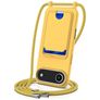 Mobigear Lanyard Card iPhone Air Siliconen Hoesje met koord en Pasjeshouder - Geel