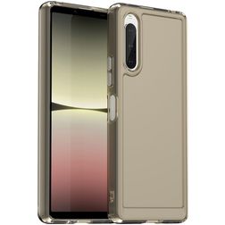 Mobigear Crystal Sony Xperia 10 V Hoesje Flexibel TPU Backcover - Grijs