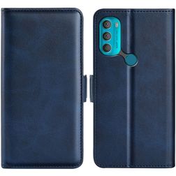 Mobigear Slim Magnet Motorola Moto G71 5G Hoesje Bookcase Portemonnee - Donkerblauw